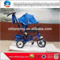 Vente en gros Air Tire Steel Frame Child Tricycle Toy, Tricycles pour bébés avec Push Bar et Canopy